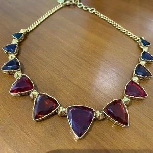 C. Wonder Scarlet Red Gem Stone Statement Necklace